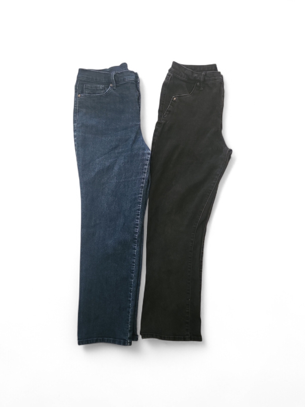 Two-Pack Slim Straight Jeans - Dark Blue & Black